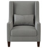 Waterlyn Wingback Chair, Light Gray