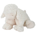 Mina Victory - Mina Victory Plush Lines Foldable Lamb Stuffed Animal 18"X22" Ivory Throw Pillow - Talk about cushy! These adorable plush stuffed animals, poufs, and foldable pillow buddies demand to be cuddled with. Soft and fluffy stuffed dogs, elephants, unicorns, and more are wonderful companions during playtime, story time, and bed time. Handmade stuffed toys bring the right amount of whimsy and warmth to your kids' nursery, bedroom, or playroom.
