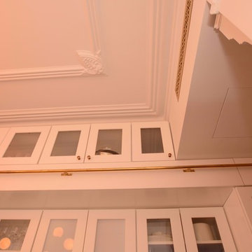 Calacatta Gold Marble & White Cabinets