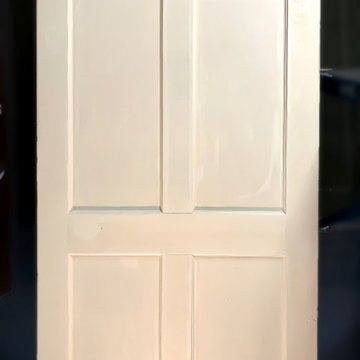 Faux Weathered Wood Finish Sliding Barn Door