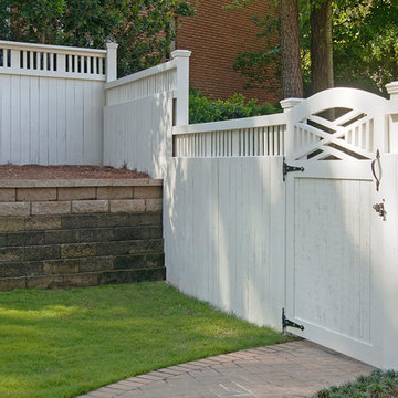 White Wood Privacy Fence & Gate