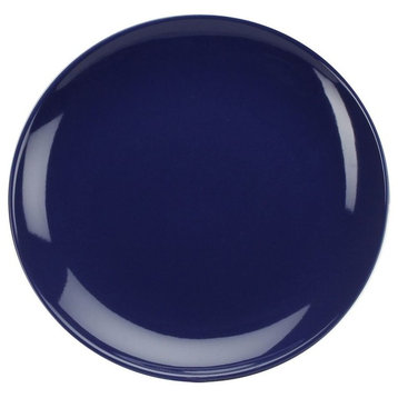 10.25" Dinner Plate, White, Set of 4, Cobalt Blue