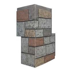152-CAMBRIDGE COBBLESTONE CORNER 11" W(EACH SIDE) &times; 30 &frac12;"H &times; 1"D - Wall Panels