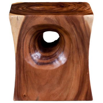 Peek a Boo Side Table, Chamcha Wood, Natural