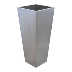 Stainless Steel Planters - seamless - Outdoor Pots And Planters