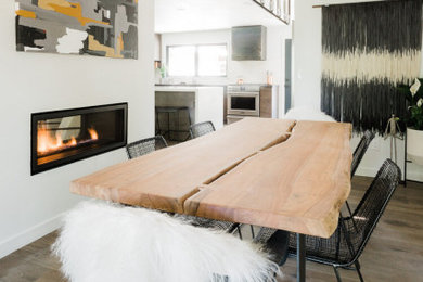 Inspiration for an industrial dining room remodel in Other