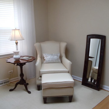 Updated traditional Master Bedroom with sitting area