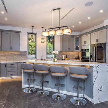 Sherman Oaks Hill cut & New construction custom house
