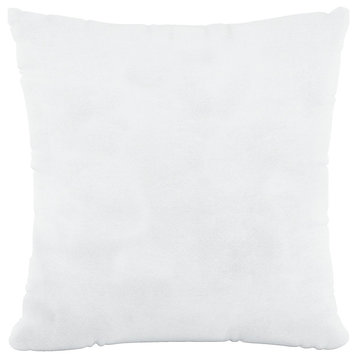 18" Decorative Pillow Polyester Insert, Velvet White