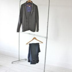Patrick Galvanised Steel Pipe Freestanding Double Clothes Rail/Rack - Clothes Racks