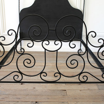 Custom Black Iron Queen Size Canopy Bed