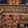 Super Kazak Oriental Rug, Hand-Knotted 100% Wool Navy Tribal Rug