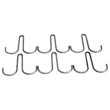 Handcrafted 4.5" Twin Hooks 6 Pack Stainless Steel