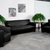 Black Bonded Leather Sofa 222-3-BK-GG