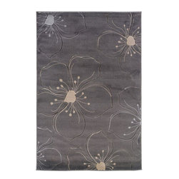 Linon Home Decor - Linon Milan Area Rug - Grey / Sand - RUG-MN0958 - Rugs