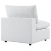 Modway Commix 5-Piece Fabric Upholstered Outdoor Sectional Sofa in White