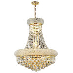Crystal Lighting Palace - French Empire 14-Light Clear Crystal Chandelier, Gold Finish - This stunning 14-light Crystal Chandelier only uses the best quality material and workmanship ensuring a beautiful heirloom quality piece. Featuring a radiant Gold finish and finely cut premium grade crystals with a lead content of 30%, this elegant chandelier will give any room sparkle and glamour.