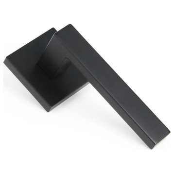 Modern Heavy Duty Designer Interior Door Lever - Allen Collection, Matte Black, Privacy Right Hand