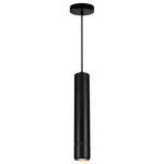 CWI Lighting - Stowe LED Down Mini Pendant With Black Finish - Don't underestimate the lack of decorative detail of the 17 inch Stowe LED Pendant. A minimalist's choice, this modern down mini pendant features a cylindrical shade in black finish. What it lacks in ornamental detail, it makes up for in light diffusion and refinement. Create a chime-like series of this single Light pendant over a kitchen island or dining table and see it become a minimalist designs statement.  Feel confident with your purchase and rest assured. This fixture comes with a three years warranty against manufacturers defects to give you peace of mind that your product will be in perfect condition.