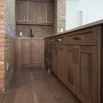 Rift cut white oak bar detail