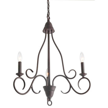 LNC 3-Light Rust Candle Chandeliers Transitional Chandelier Lighting Candle