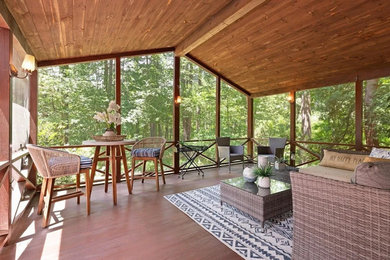 Transitional porch photo in Boston
