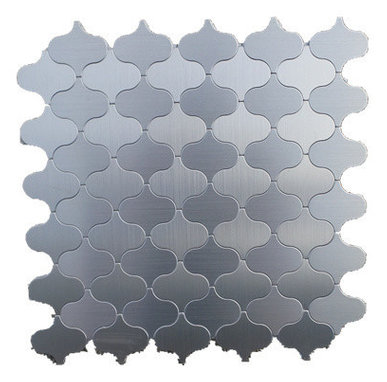 Moroccan Style Lantern Aluminum L And Stick Mosaic Tile 11 X11 Moroccan Style Lantern Aluminum L And Stick Mosaic Tile Silver 22 Sheets