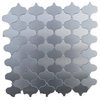 Moroccan Style Lantern Aluminum Peel and Stick Mosaic Tile, Silver, 22 Sheets