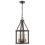 Z-Lite - Z-Lite 472-3P-RM Kirkland - 12" Three Light Pendant - Stunning in an entryway, this three-light barnwoodKirkland 12" Three L Rustic Mahogany *UL Approved: YES Energy Star Qualified: n/a ADA Certified: n/a  *Number of Lights: Lamp: 3-*Wattage:100w Medium Base bulb(s) *Bulb Included:No *Bulb Type:Medium Base *Finish Type:Rustic Mahogany