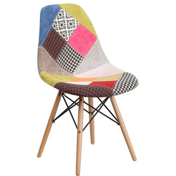 Milan Fabric Chair, Wood, Milan Patchwork