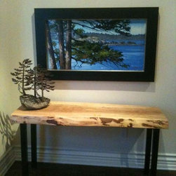 Urban Tree Salvage - Reclaimed Live Edge Maple Slab Console Table - Console Tables