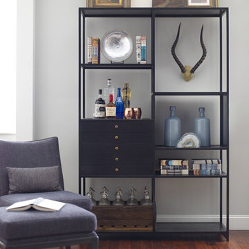 Shadow Box Industrial Black Metal Bookcase
