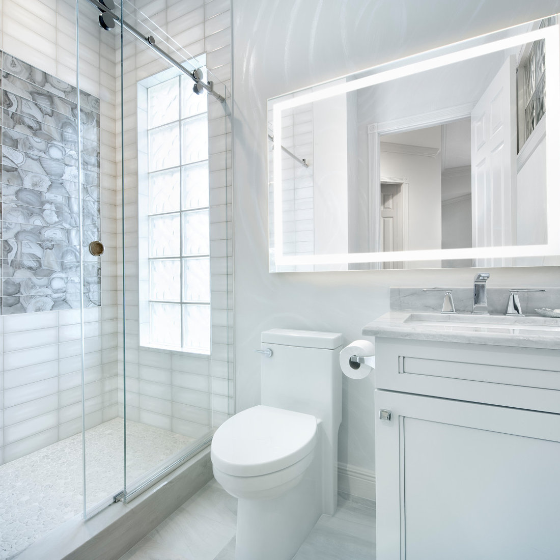 Transitional Guest Bathroom in Naples, FL