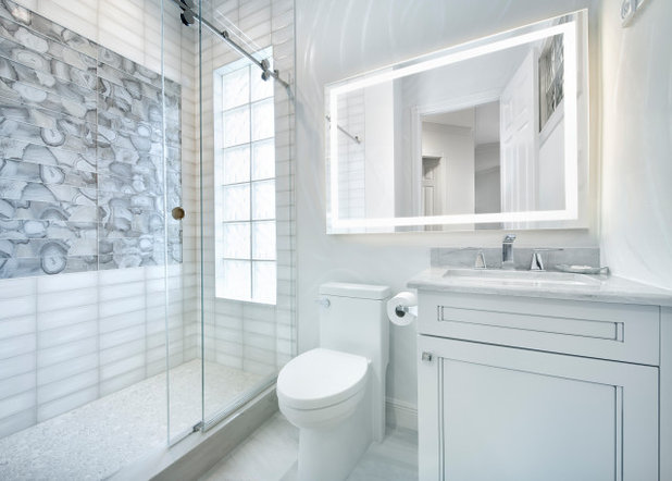 Transitional Bathroom by Progressive Design Build