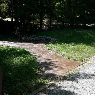 Stamped Concrete fire pit