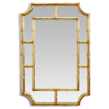 Two's Company 53502 Grand Ambitions Golden Bamboo Wall Mirror