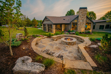 Inspiration for a rustic landscaping in Other.