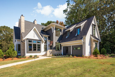 Inspiration for a transitional exterior home remodel