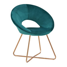 turquoise slipper chair