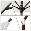 9' Bronze Collar Tilt Lift Fiberglass Rib Aluminum Umbrella, Sunbrella, Spectrum Cilantro