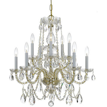 Crystorama 1130-PB-CL-MWP Traditional Crystal - Ten Light Chandelier