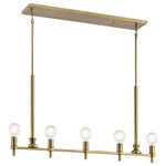 Kichler Lighting - Kichler Lighting 52425BNB Torvee, 5 Light Linear Chandelier - Canopy Included: Yes  Canopy DiTorvee 5 Light Linea Brushed Natural Bras *UL Approved: YES Energy Star Qualified: n/a ADA Certified: n/a  *Number of Lights: 5-*Wattage:60w A19 Medium Base bulb(s) *Bulb Included:No *Bulb Type:A19 Medium Base *Finish Type:Brushed Natural Brass