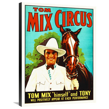 "Tom Mix, Circus" Stretched Canvas Giclee by Hollywood Photo Archive, 24x32"