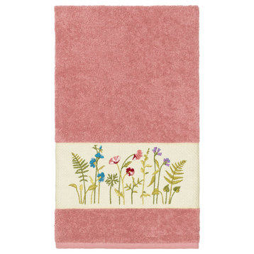 Serenity Embellished Bath Towel, Tea Rose