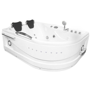 Whirlpool Bathtub 67"x47" Hot Tub Double Pump Heater, Cayman