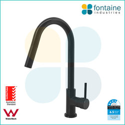 Eleanor Extended Kitchen Laundry Mixer Tap Black - Kitchen Fixtures