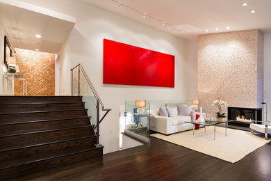 Trendy living room photo in Los Angeles