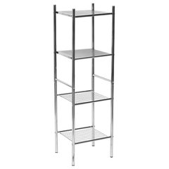 Pilaster Designs Helsinki Wood Bathroom Storage Tower Organizer in White