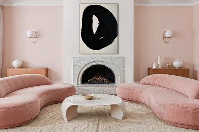 Inspiration for a contemporary living room remodel in Miami