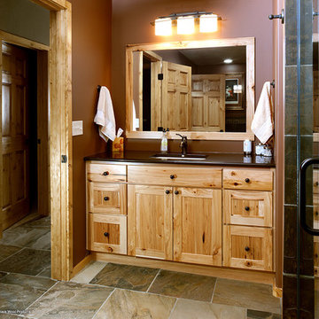 Door style: Pendleton Inset  |  Species: Rustic Hickory  |  Finish: Autumn